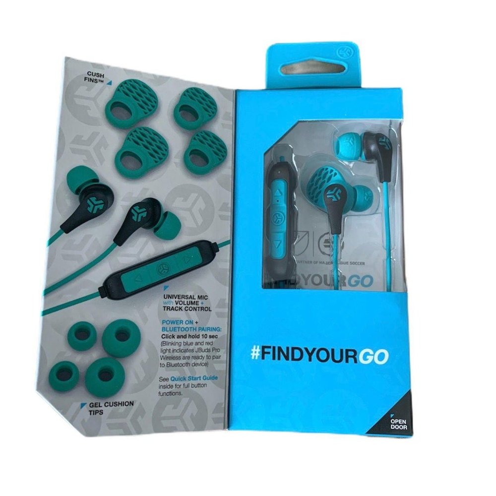 JLab JBuds Pro Wireless Earbuds – Teal - Picture 2 of 3